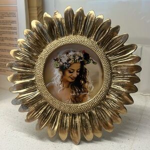 Gold Floral Picture Frame